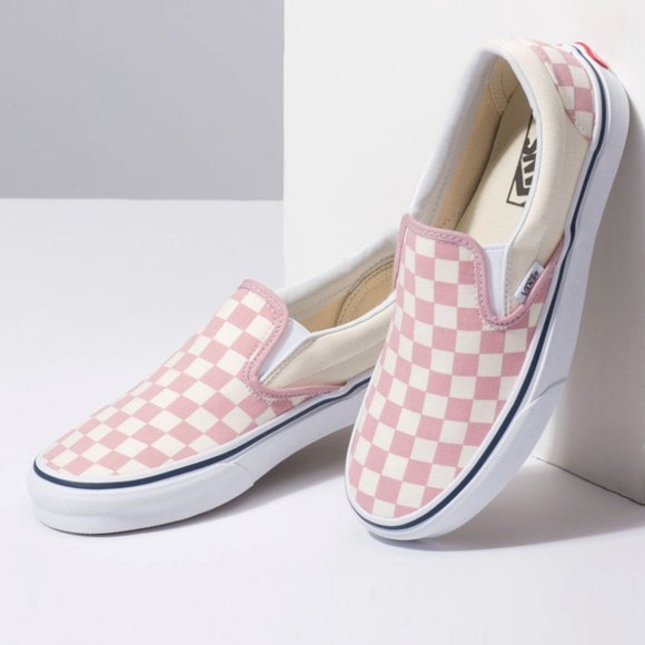 Vans Shoes - VANS Checkerboard Classic Slip-On Zephyr Pink Womens Shoes 7